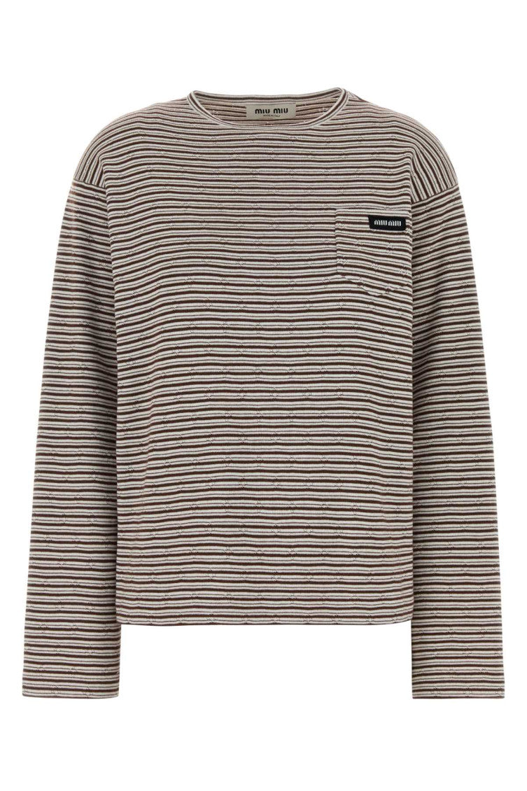 Multicolor Stripes Crew Neck Sweater 1