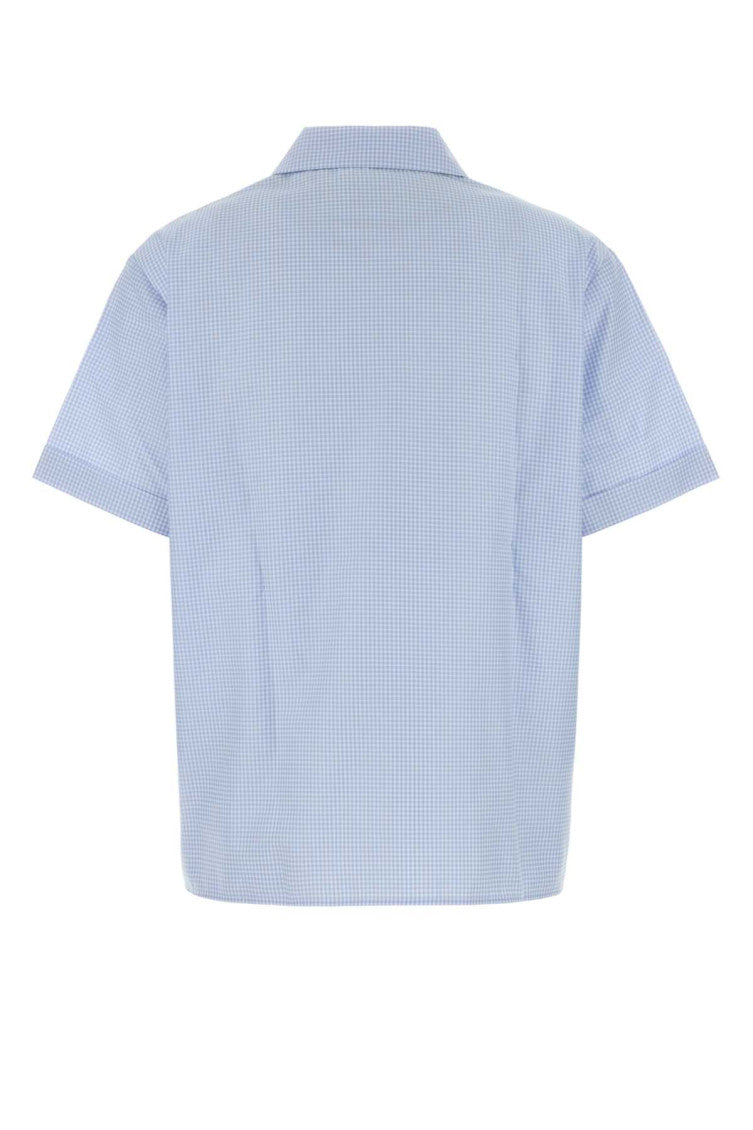 Sky Blue Check Cotton Shirt 2