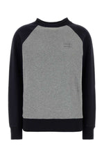 Grey Color Block Crew Neck Sweater 1