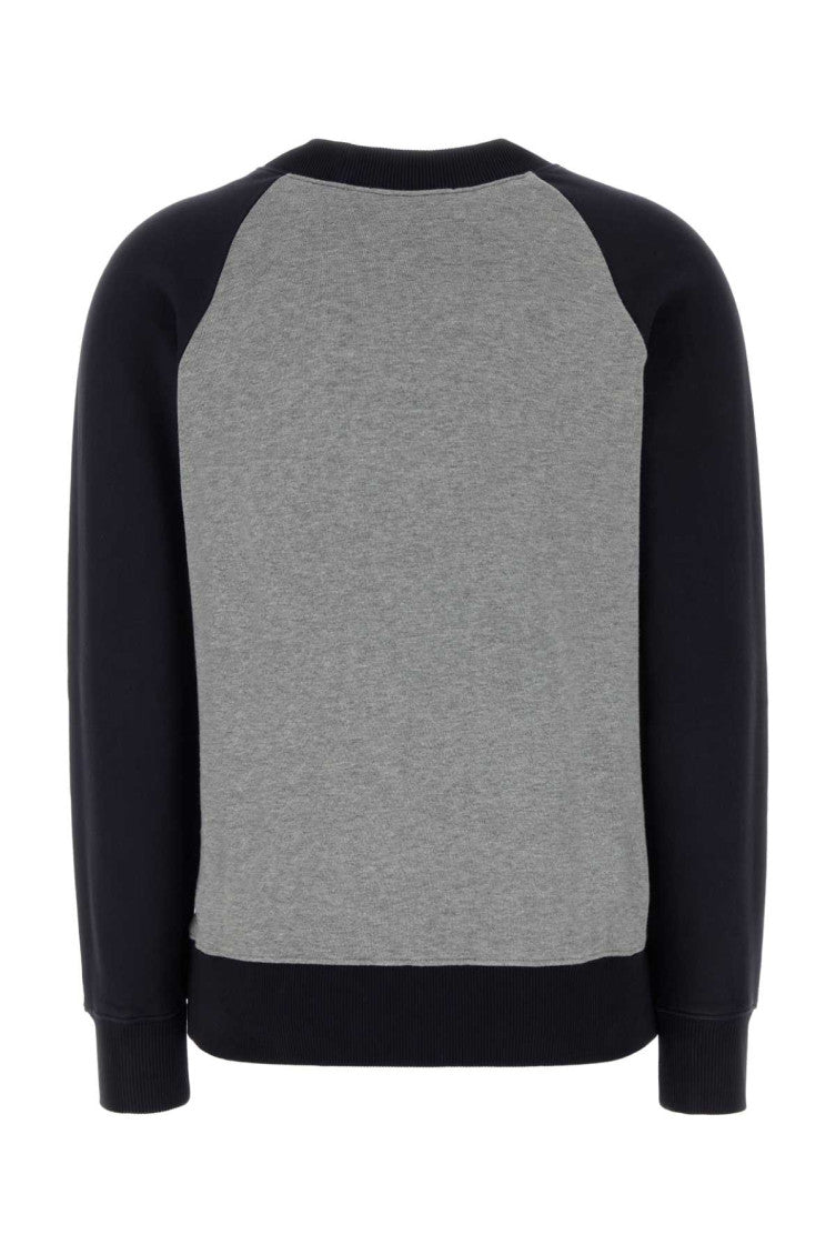 Grey Color Block Crew Neck Sweater 2