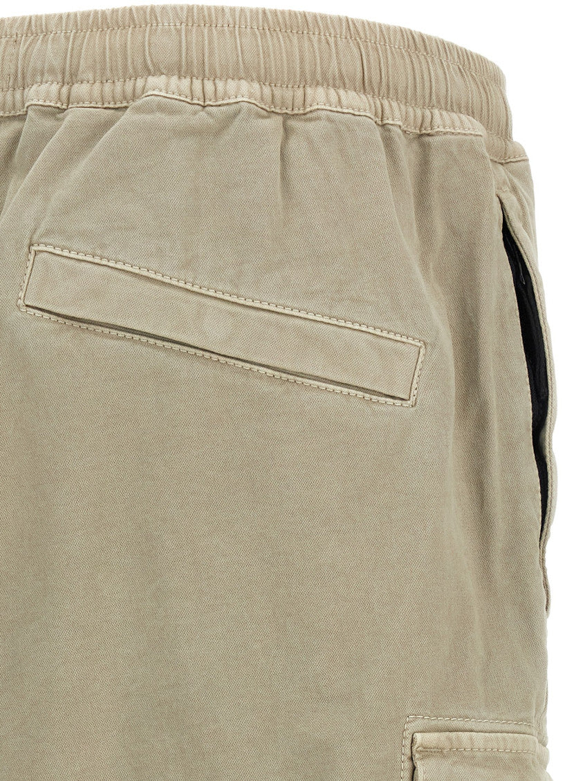 Beige Tapered Logo Pants 4
