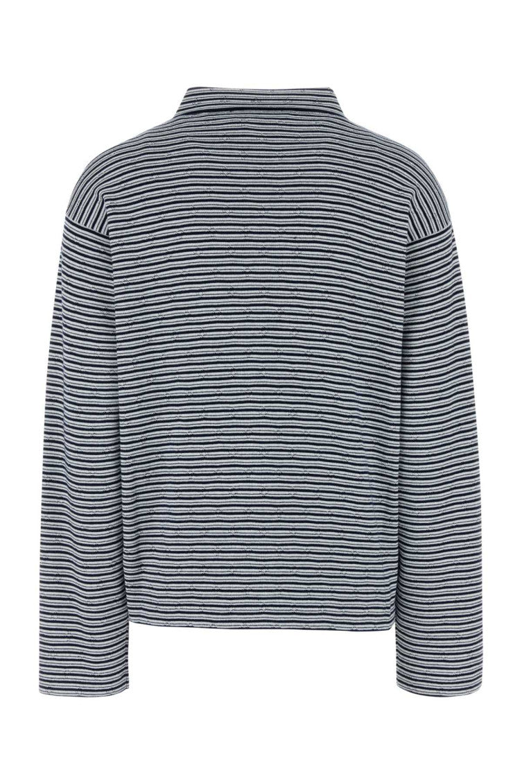 Blue Stripes Shirt Collar Polo 2
