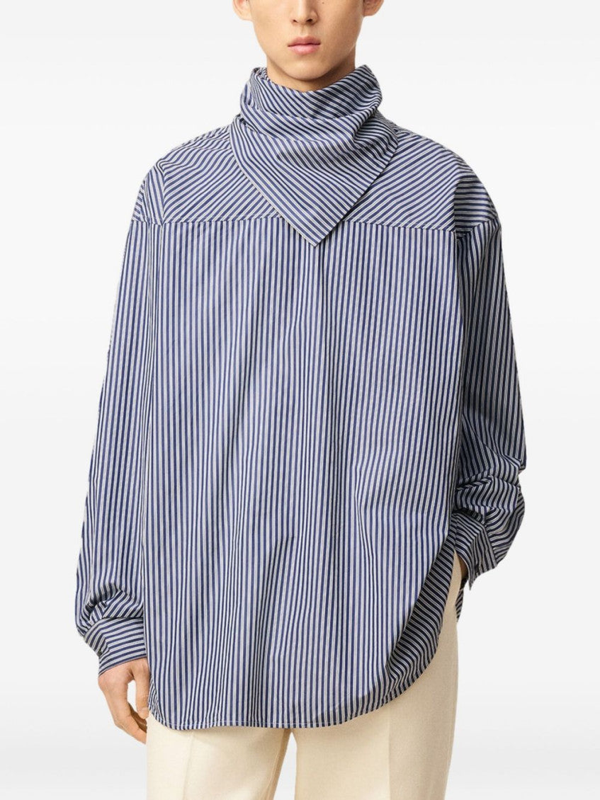 Sky Blue Bandana cotton shirt 5