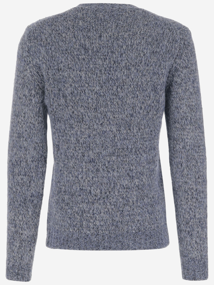 Navy Blue V-neck Pullover 2