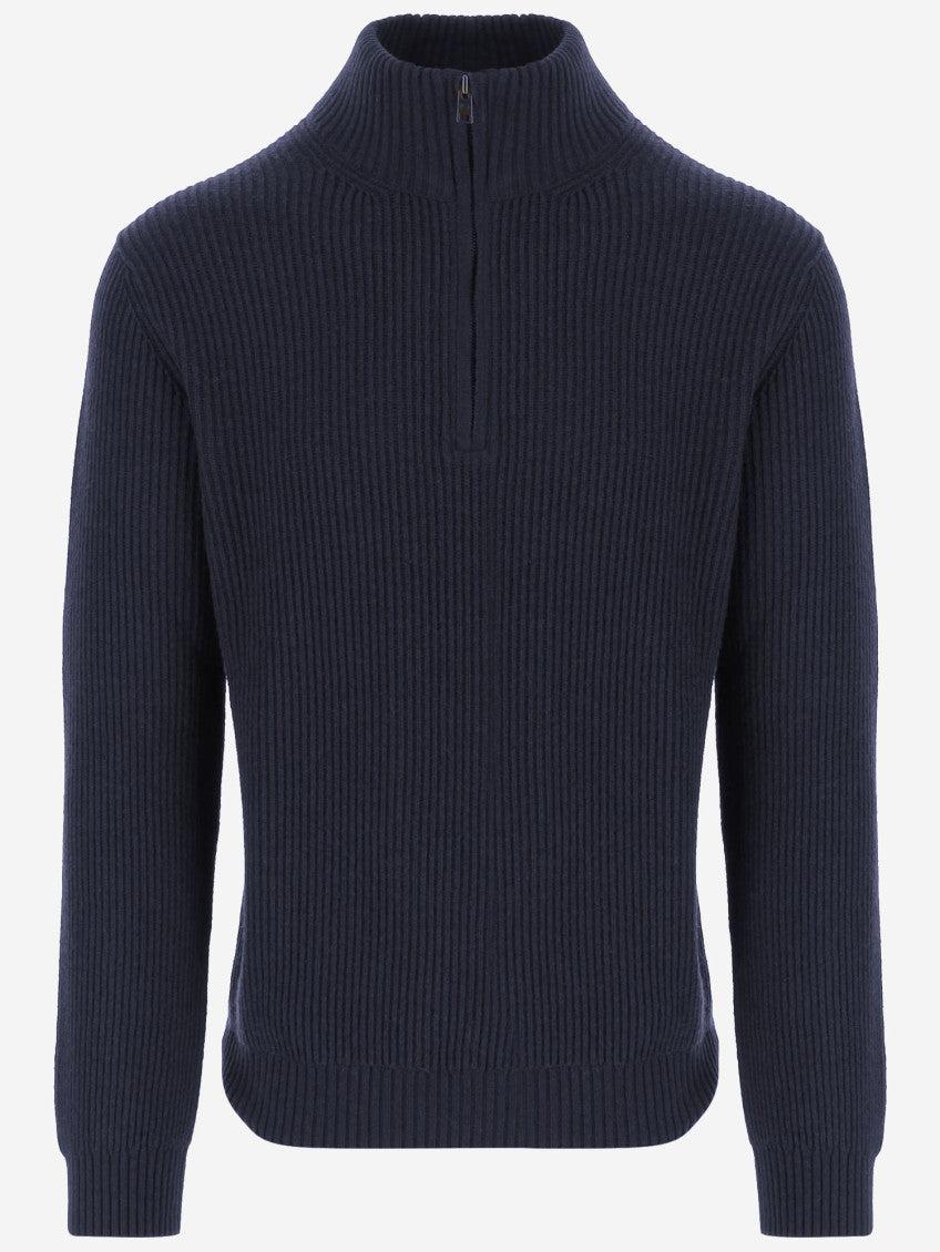 Blue Wool Blend Pullover 1