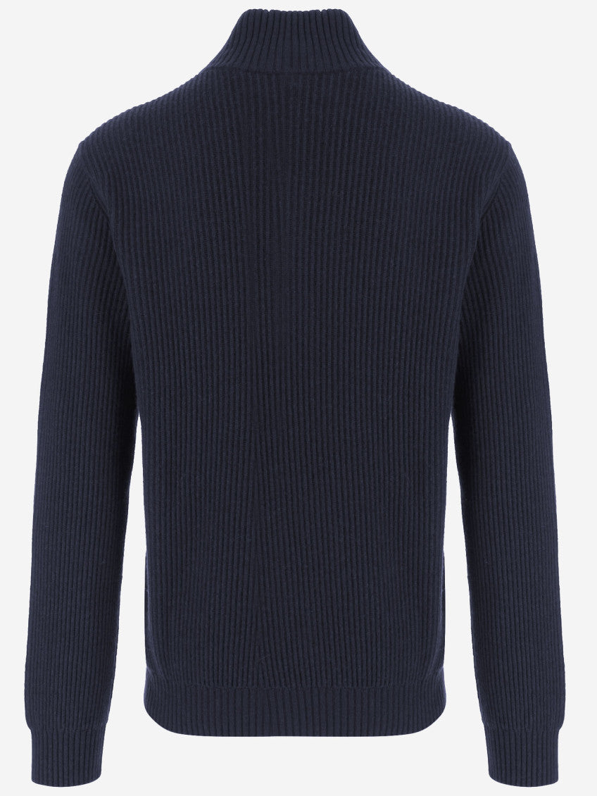 Blue Wool Blend Pullover 2