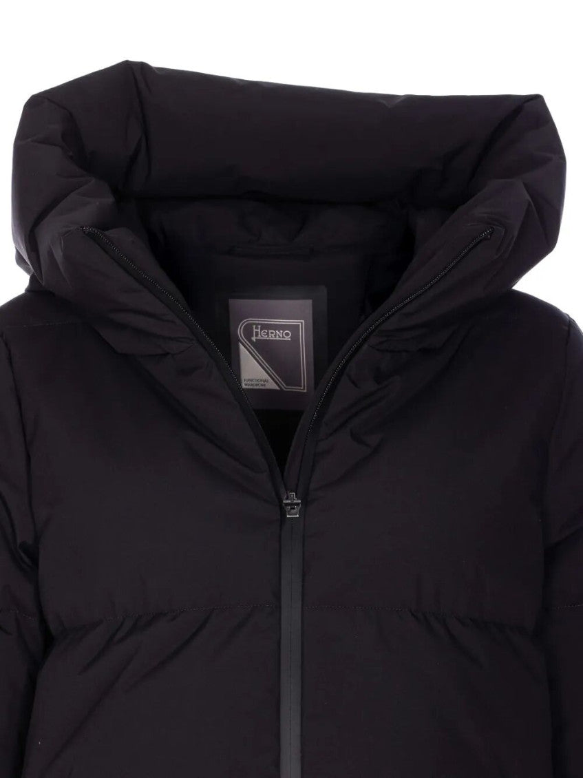 Black 2Layers Hooded Short Jacket 4