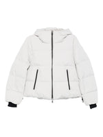 White Hooded Quilted Jacket 1
