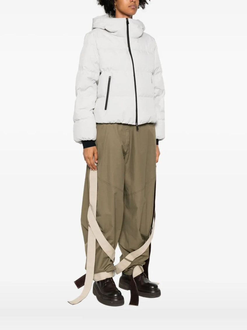 White Hooded Quilted Jacket 2