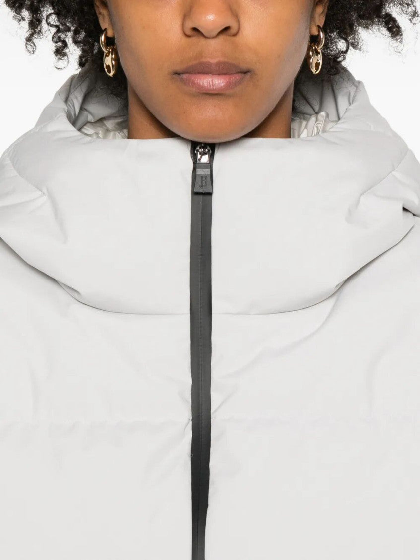 White Hooded Quilted Jacket 3
