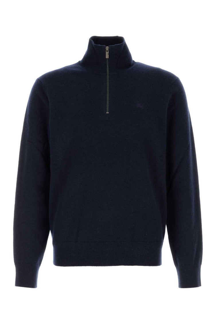Dark Blue Stretch wool Blend Sweater 1