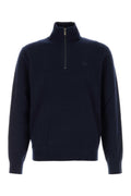 Dark Blue Stretch wool Blend Sweater 1