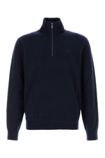 Dark Blue Stretch wool Blend Sweater 1