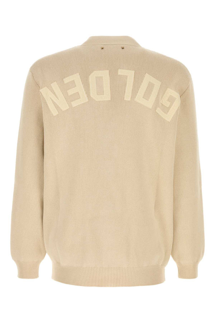 Beige stretch cotton blend cardigan  2
