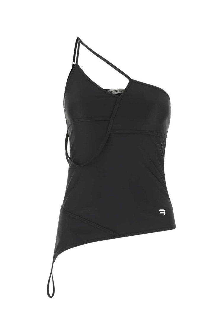 Black Stretch Nylon Top 1
