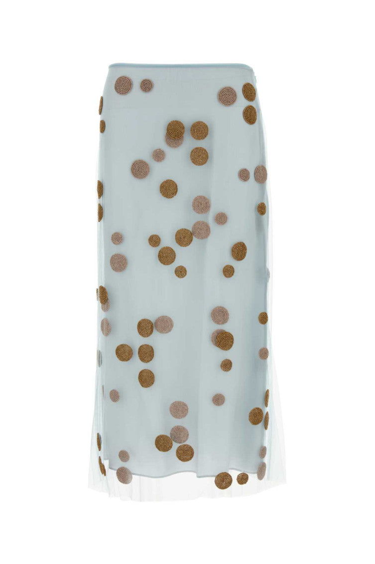 Pastel light blue tulle skirt 1