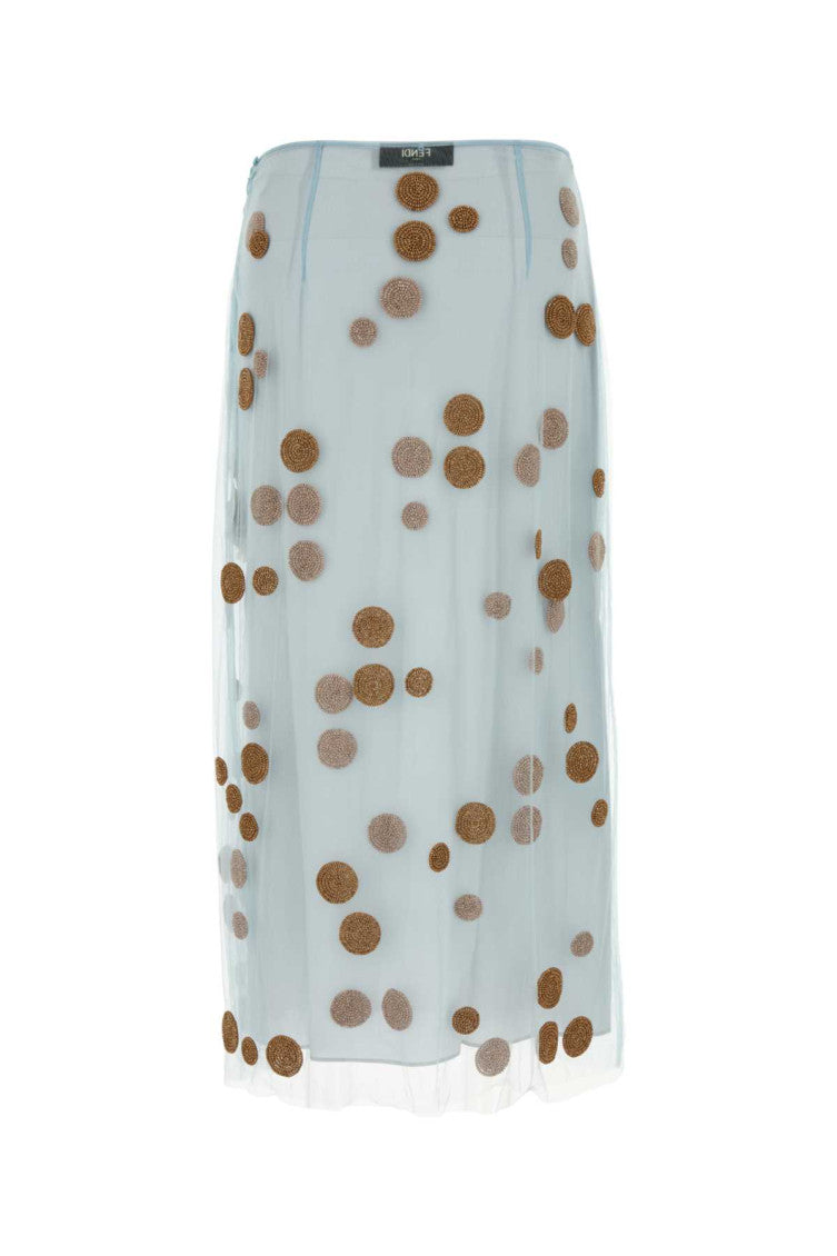 Pastel light blue tulle skirt 2