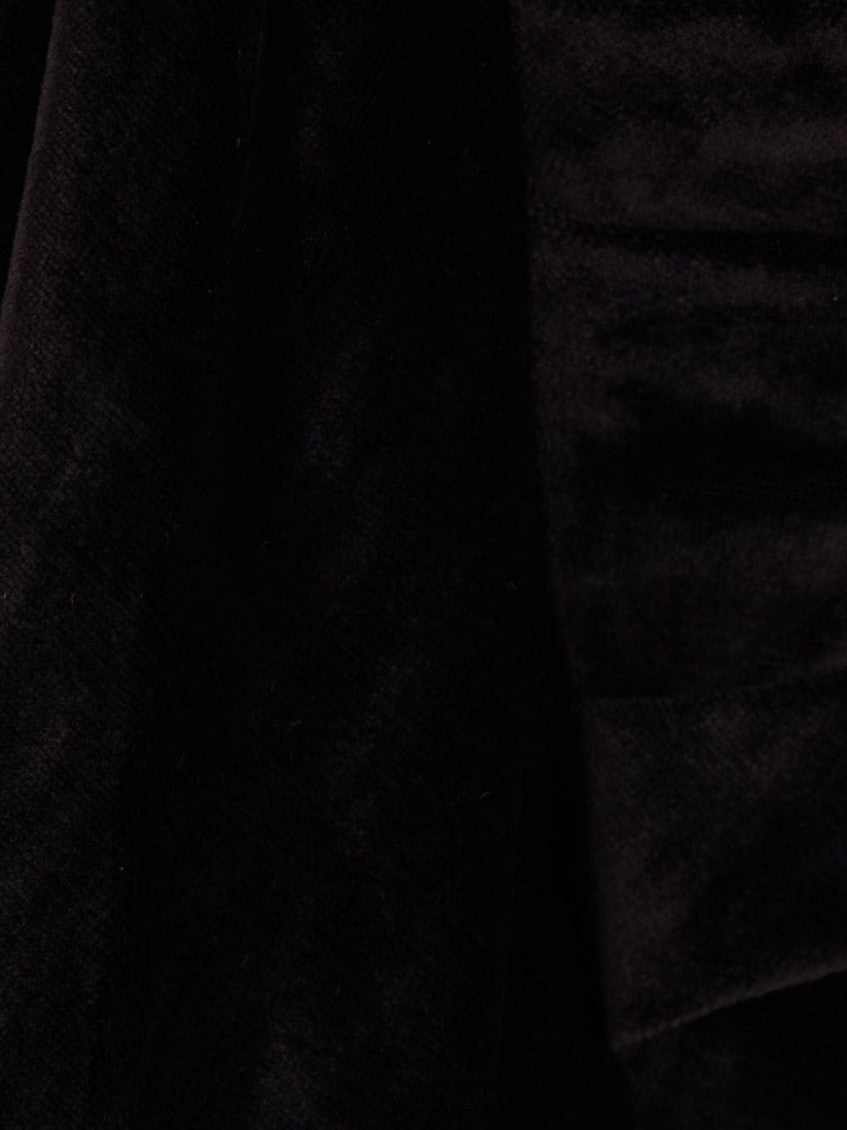 Black Asymmetric Velvet Dress 2