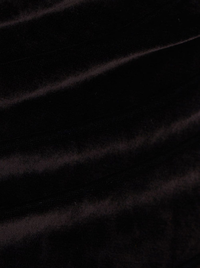 Black Asymmetric Velvet Dress 4