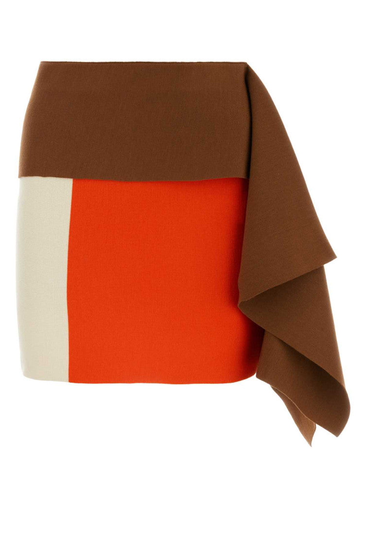 Multicolor wool mini skirt 1