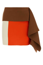 Multicolor wool mini skirt 1
