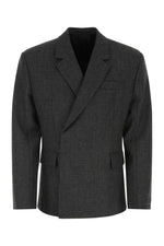 Melange dark grey wool blazer 1