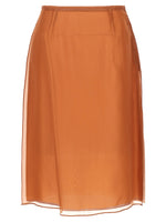 Brown Organza skirt 1