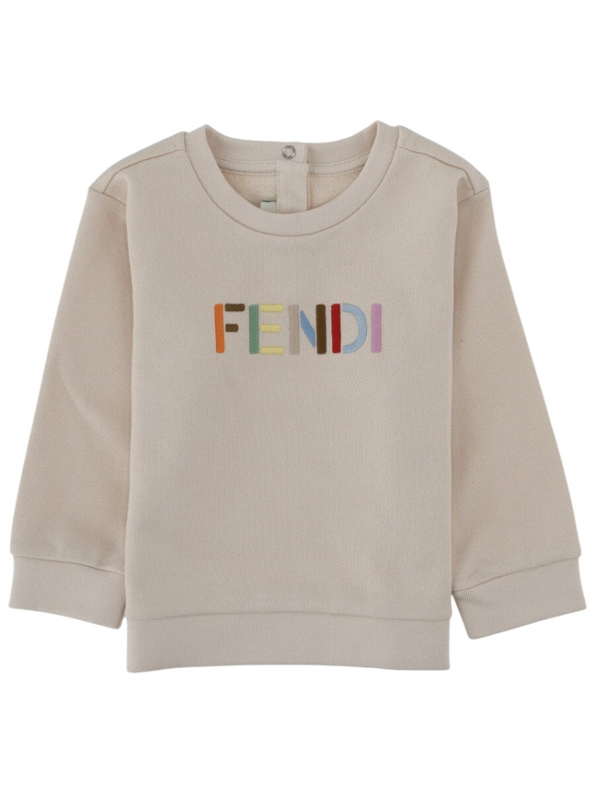Babies Beige Logo Sweatshirt 1