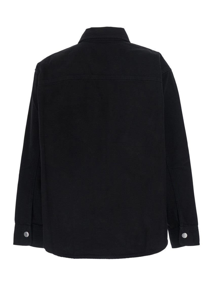 Black Regular Logo Overshirt 2