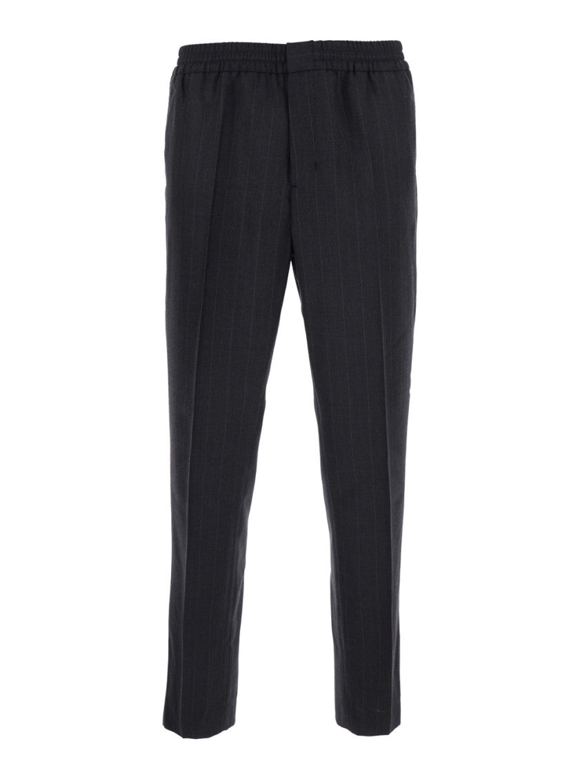Dark Grey Elasticated Trousers 1