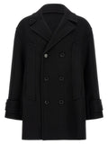 Black Notched Lapel Coat 1