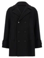 Black Notched Lapel Coat 1