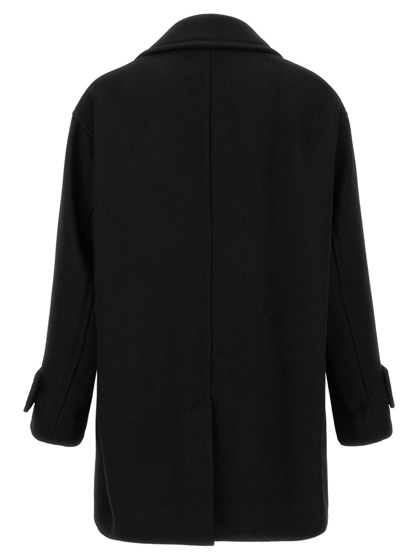 Black Notched Lapel Coat 2