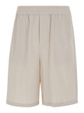 Light Beige Elasticated Shorts 1