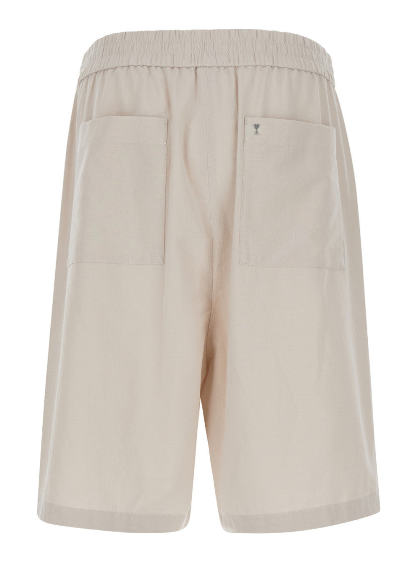 Light Beige Elasticated Shorts 2