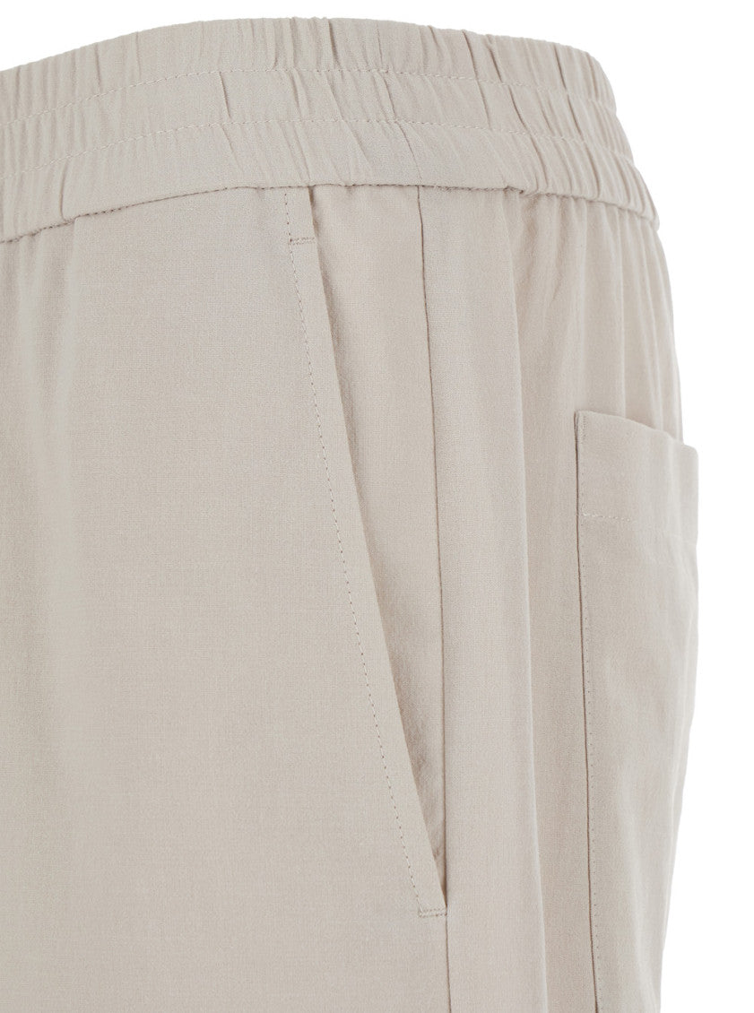 Light Beige Elasticated Shorts 3