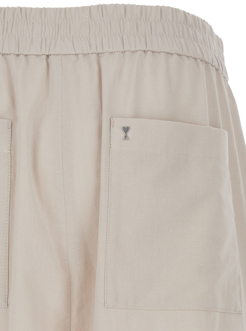 Light Beige Elasticated Shorts 4