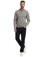 Brown Half Zip Sweater 1