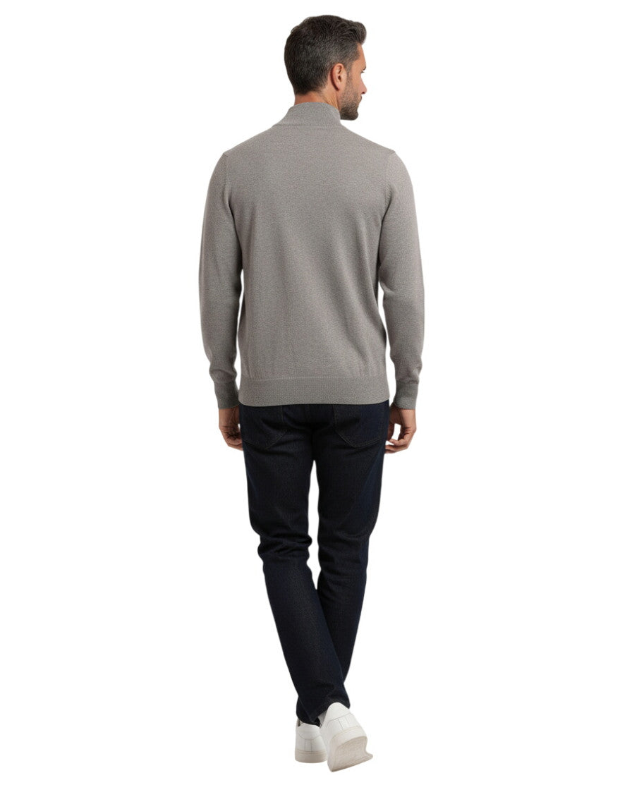 Brown Half Zip Sweater 2