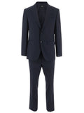 Navy Blue Notched Lapel Suit 1