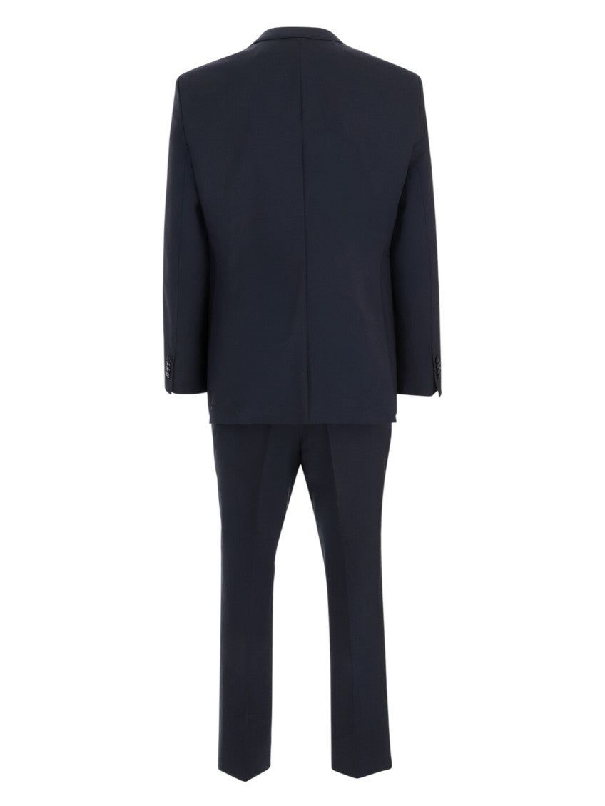 Navy Blue Notched Lapel Suit 2