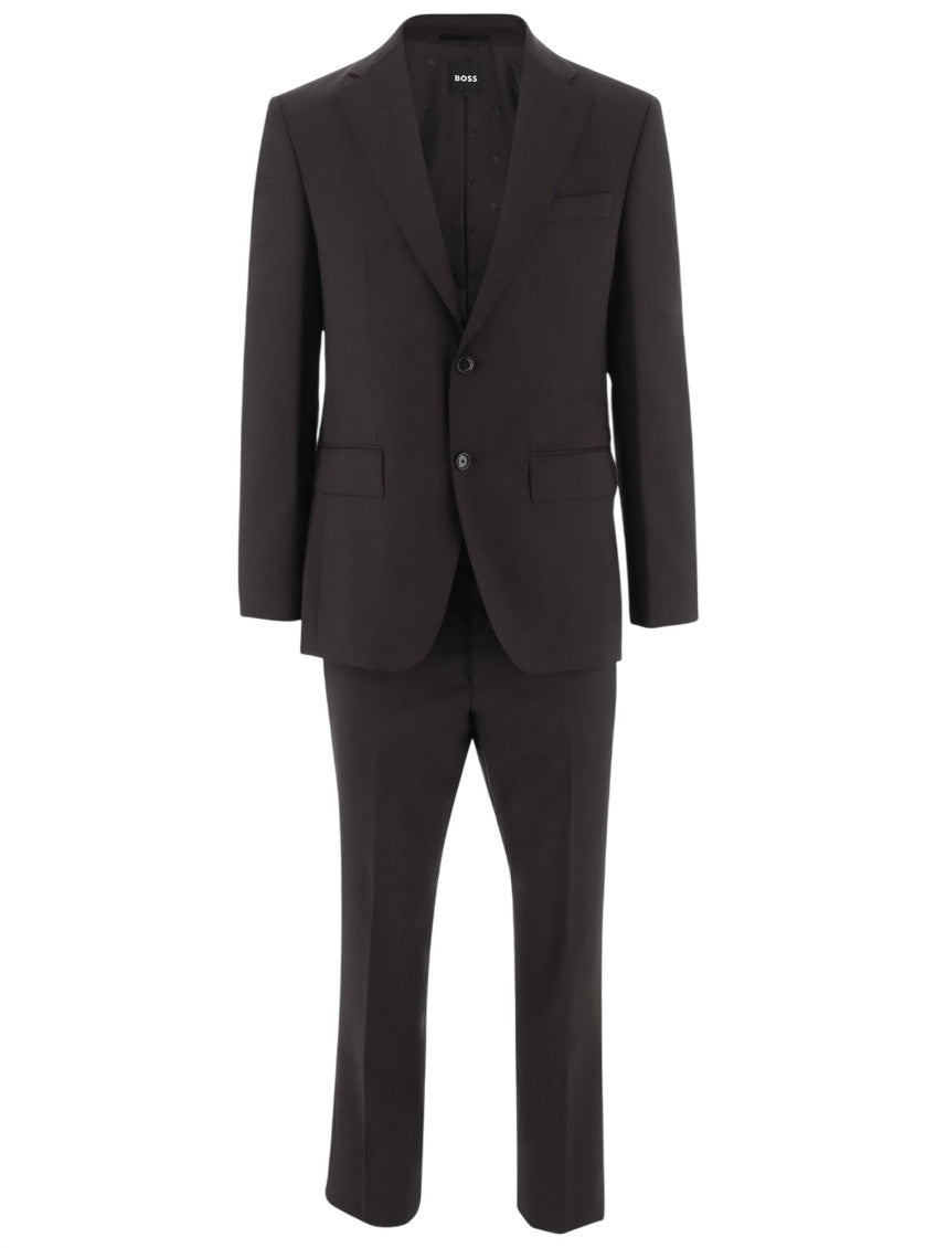 Dark Brown Notched Lapel Suit 1