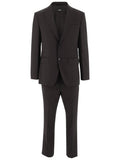 Dark Brown Notched Lapel Suit 1