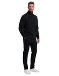 Dark Blue Half Zip Sweater 1