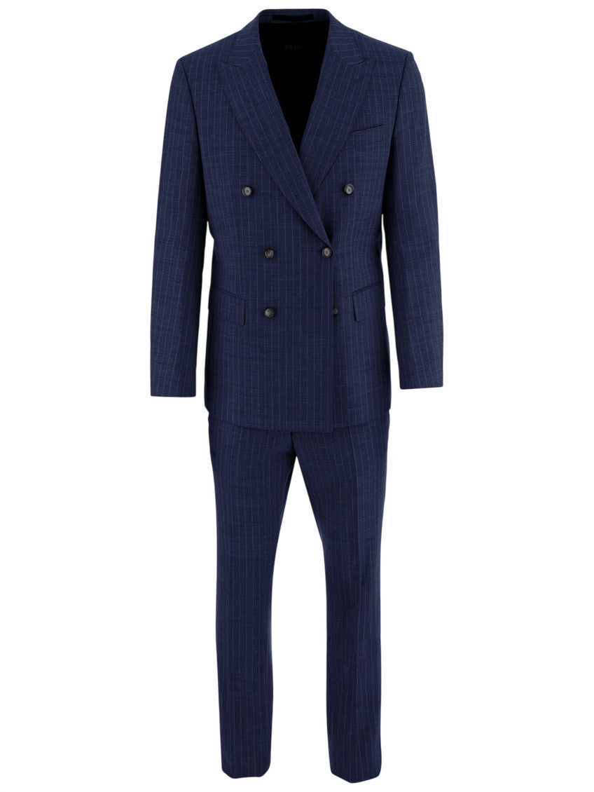 Navy Blue Double Breasted Suit 1