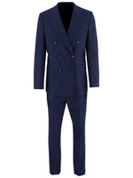 Navy Blue Double Breasted Suit 1