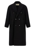 Black Peaked Lapel Coat 1