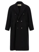 Black Peaked Lapel Coat 1
