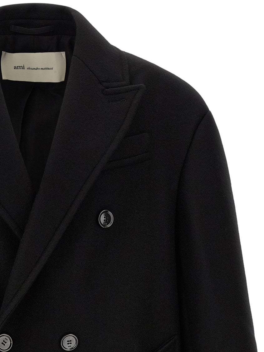 Black Peaked Lapel Coat 3