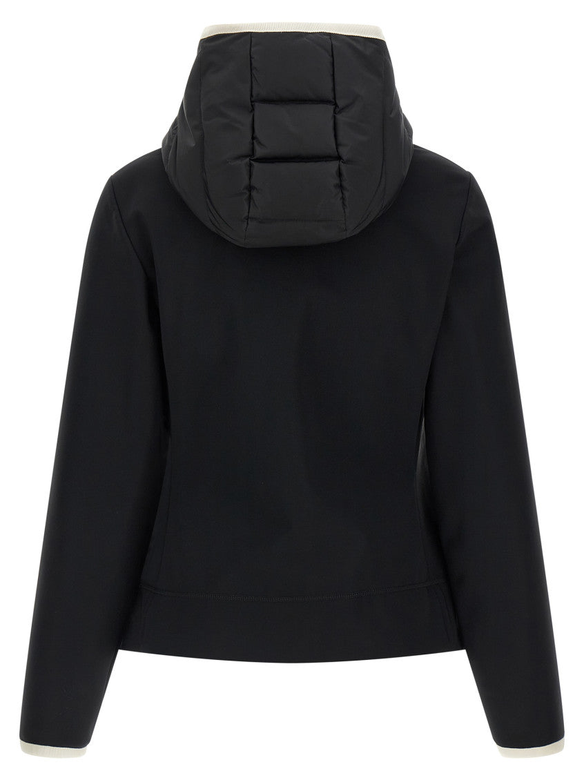 Black Quilted Hood Jacket 2